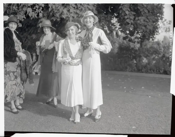Framed Print : Mary Pickford and Hedda Hopper Standing on Lawn Framed Print : Mary Pickford and Hedda Hopper Standing on Lawn