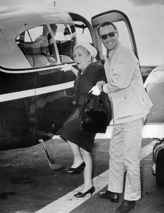 Framed Print : Mary Pickford Being Helped Aboard Plane Framed Print : Mary Pickford Being Helped Aboard Plane