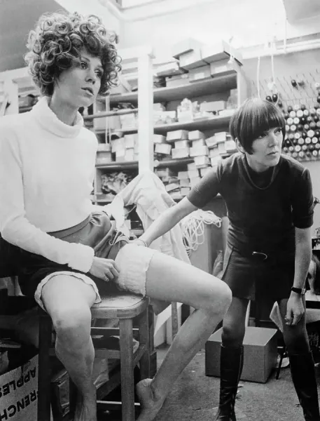 Mary Quant Fitting a Model Print - Winter Fashion Concept. Art