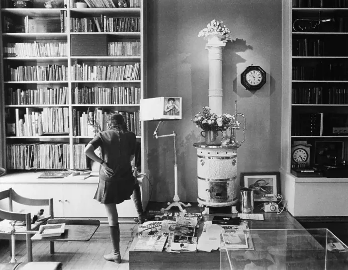 Framed Print : Mary Quant in her Living Room Framed Print : Mary Quant in her Living Room