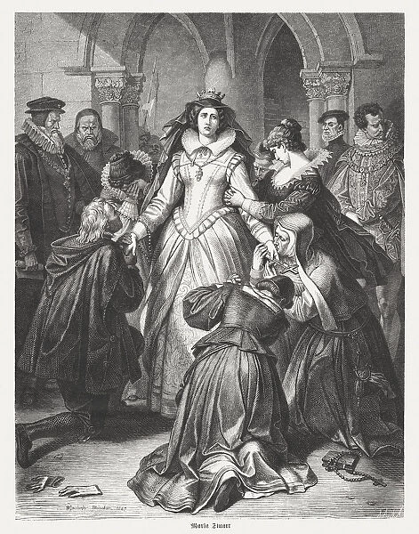 Mary Stuart before their execution, published in 1875