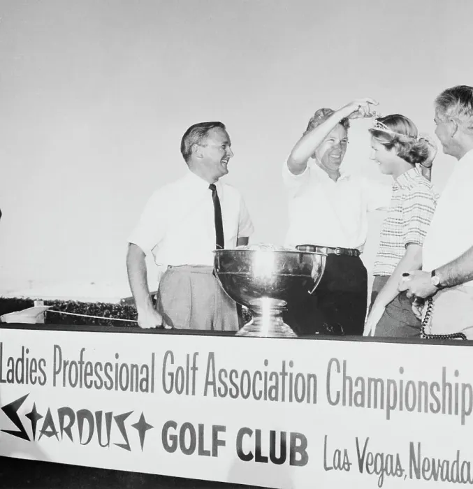 Framed Print : Mary Wills Being Crowned for Golf Tournament Framed Print : Mary Wills Being Crowned for Golf Tournament