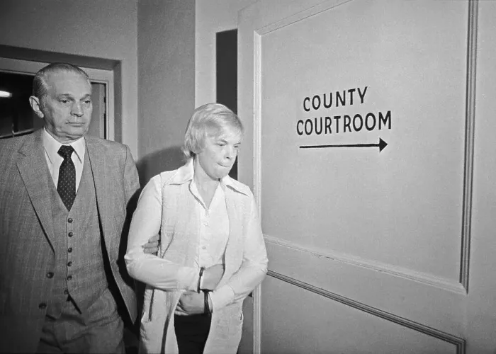 Framed Print : Marybeth Tinning Being Led to Bail Hearing Framed Print : Marybeth Tinning Being Led to Bail Hearing