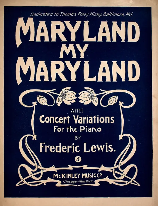 Framed Print : Maryland My Maryland With Concert Variations For The Piano Framed Print : Maryland My Maryland With Concert Variations For The Piano