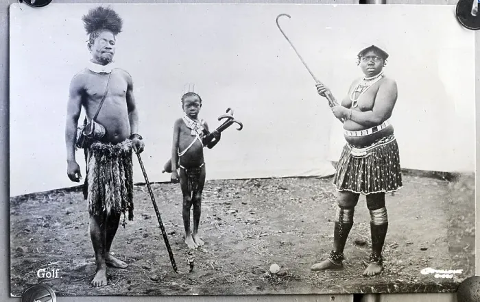 Framed Print : Masai Family Playing Golf with Canes Framed Print : Masai Family Playing Golf with Canes