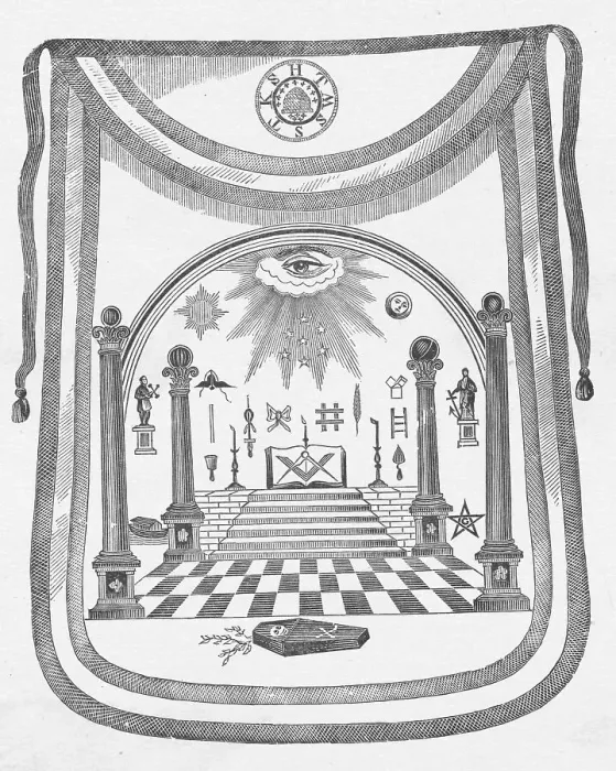 Framed Print : Masonic Apron Presented to George Washington Framed Print : Masonic Apron Presented to George Washington