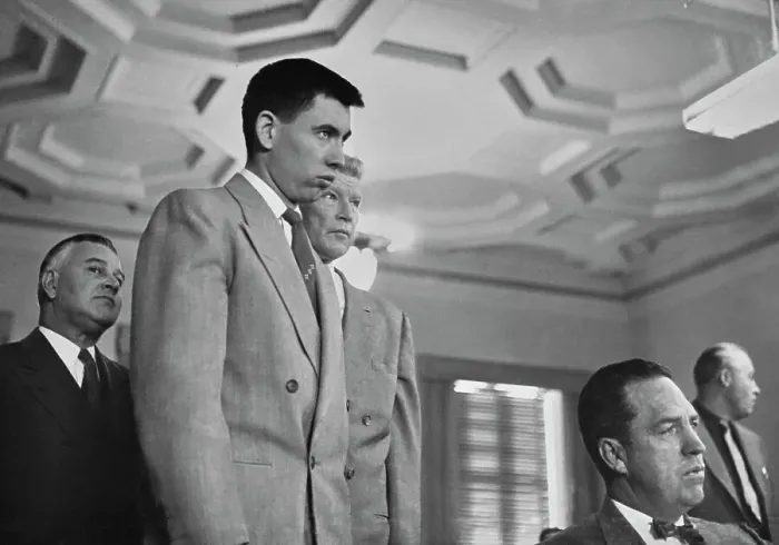 Framed Print : Mass Murderer In Court