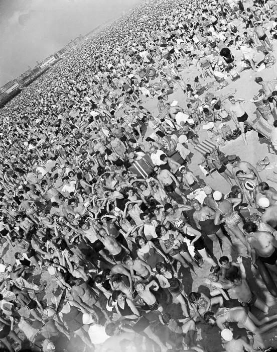 Framed Print : Massive Crowd on Beach at Coney Island Framed Print : Massive Crowd on Beach at Coney Island