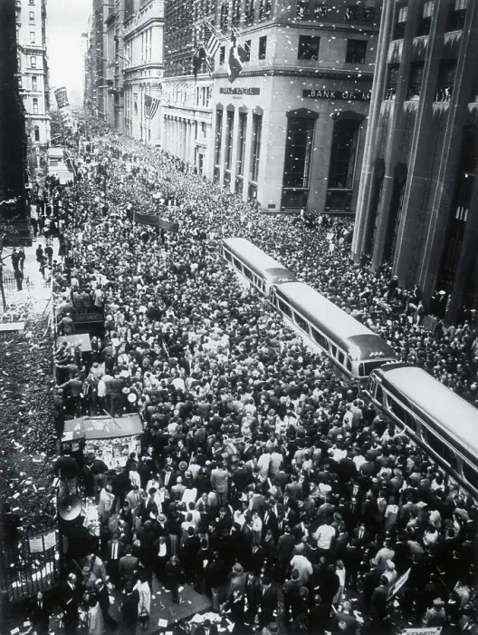 Framed Print : Massive Crowd on Broadway During Parade for John Kennedy Framed Print : Massive Crowd on Broadway During Parade for John Kennedy