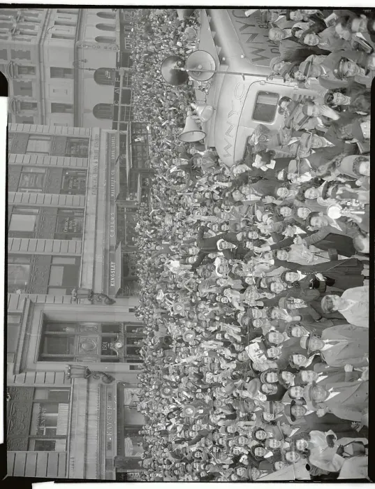 Framed Print : Massive Crowd on New York City Streets Framed Print : Massive Crowd on New York City Streets