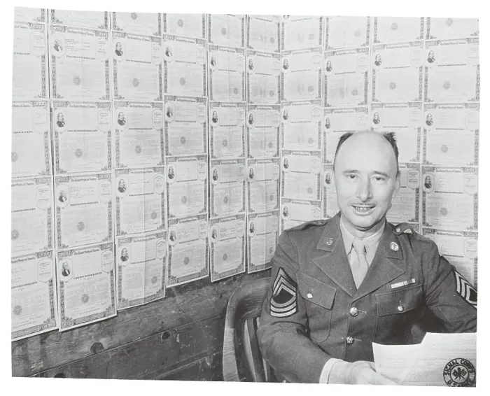 Framed Print : Master Sergeant Oran H. Ray with His War Bonds Framed Print : Master Sergeant Oran H. Ray with His War Bonds