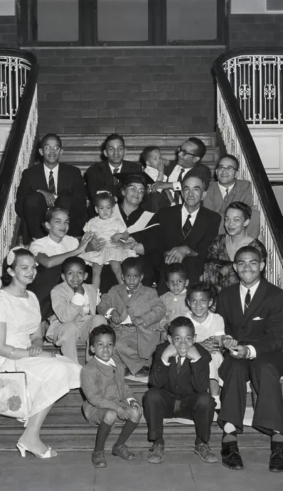 Framed Print : Masters Graduate Bessie Minor Johnson With Her Family Framed Print : Masters Graduate Bessie Minor Johnson With Her Family