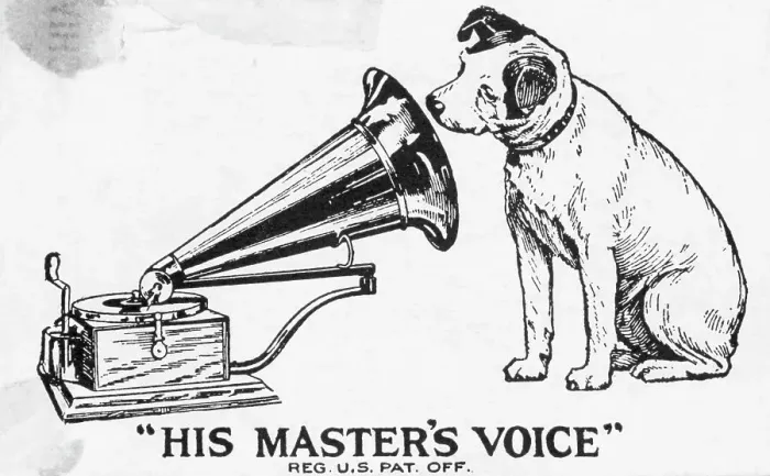 Framed Print : His Master's Voice RCA Advertisement Framed Print : His Master's Voice RCA Advertisement