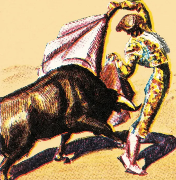 Framed Print : Matador and bull Framed Print : Matador and bull