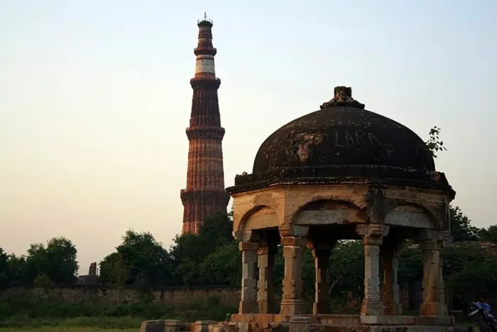 Framed Print : Matcalf folly and Qutab Minar Framed Print : Matcalf folly and Qutab Minar