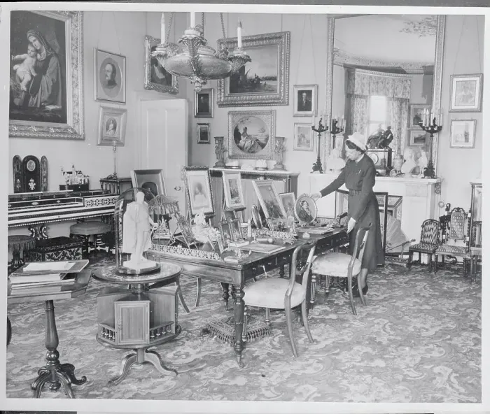 Framed Print : Matron in Victoria's Drawing Room