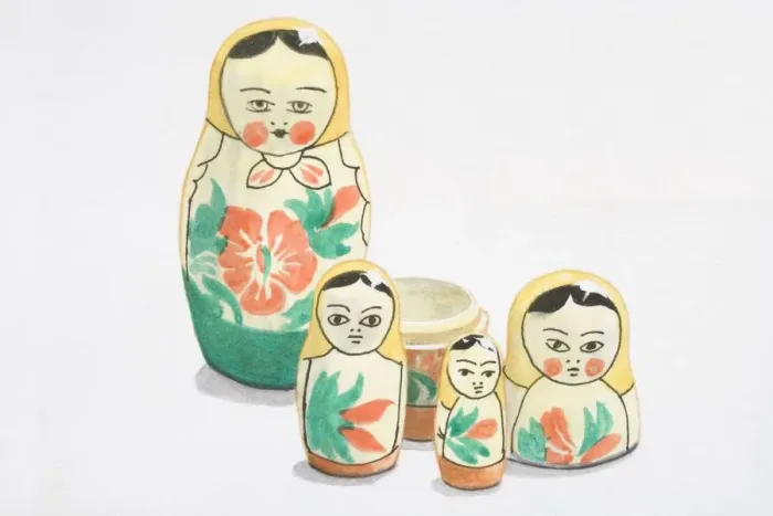 Framed Print : Matryoshkas, Russian nesting dolls, partly disassembled Framed Print : Matryoshkas, Russian nesting dolls, partly disassembled