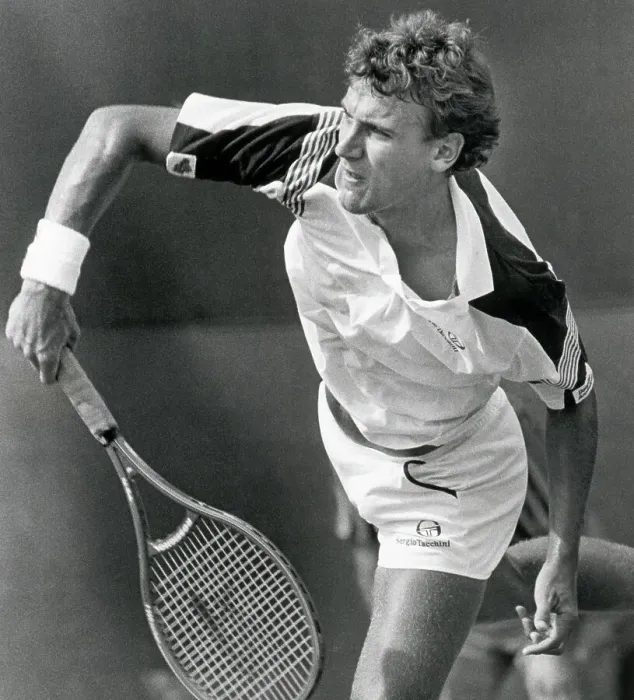 Framed Print : Mats Wilander Following Through on Serve Framed Print : Mats Wilander Following Through on Serve