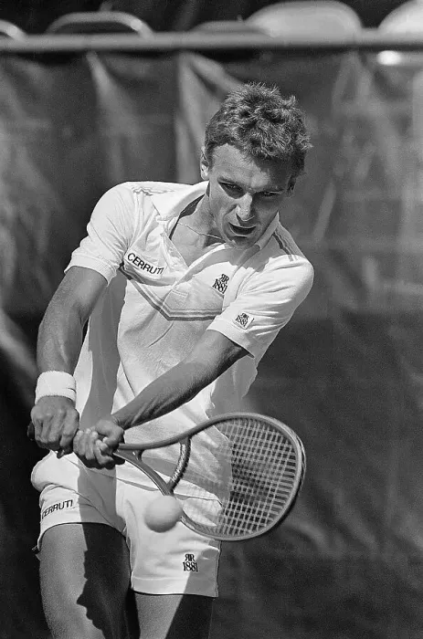 Framed Print : Mats Wilander Hitting Backhand Framed Print : Mats Wilander Hitting Backhand