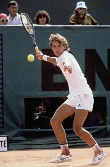 Framed Print : Mats Wilander in Tennis Action Framed Print : Mats Wilander in Tennis Action