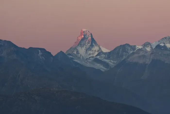 Framed Print : The Matterhorn, 4478m, at sunrise, seen from Moosfluh, Canton of Valais, Switzerland, Europe, PublicGround Framed Print : The Matterhorn, 4478m, at sunrise, seen from Moosfluh, Canton of Valais, Switzerland, Europe, PublicGround