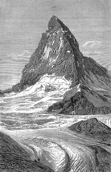 Matterhorn or Monte Cervino with glacier