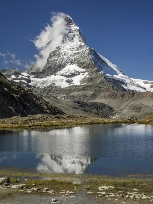 Framed Print : Matterhorn reflected in Riffelsee, Zermatt, Valais Canton, Switzerland Framed Print : Matterhorn reflected in Riffelsee, Zermatt, Valais Canton, Switzerland