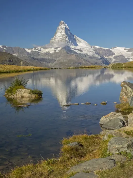 Framed Print : Matterhorn reflected in Stellisee, Zermatt, Valais Canton, Switzerland Framed Print : Matterhorn reflected in Stellisee, Zermatt, Valais Canton, Switzerland