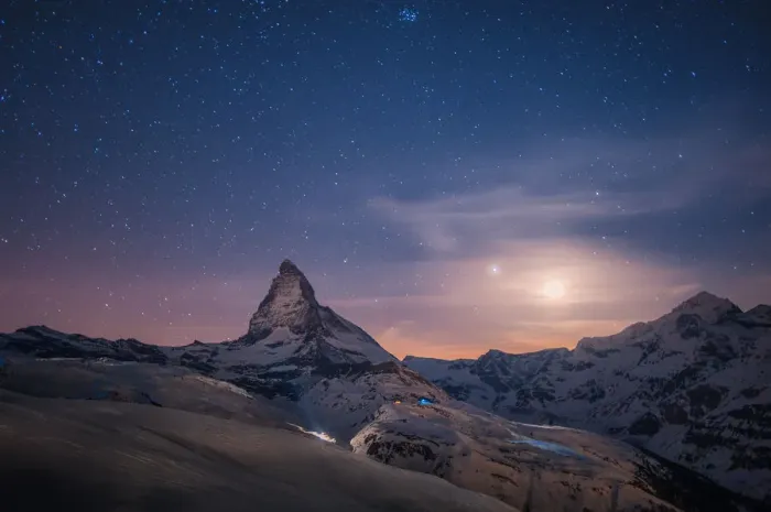 Framed Print : Matterhorn with stars Framed Print : Matterhorn with stars