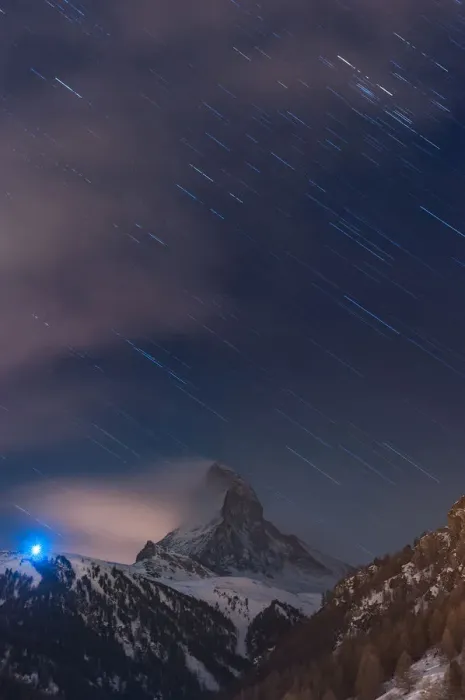 Framed Print : Matterhorn with startrail Framed Print : Matterhorn with startrail