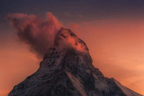 Matterhorn at sunset from zermatt