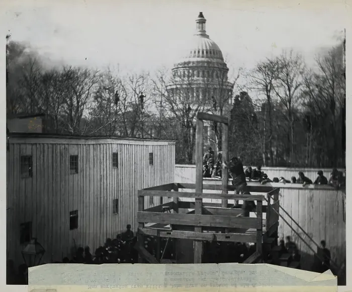 Framed Print : Matthew Brady Photo Of Execution In Dc Framed Print : Matthew Brady Photo Of Execution In Dc