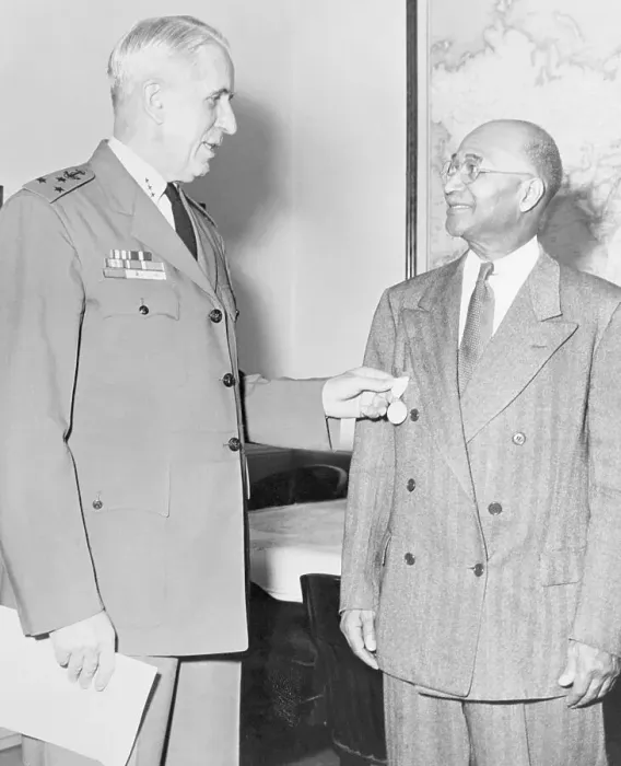 Framed Print : Matthew Henson Receiving Medal