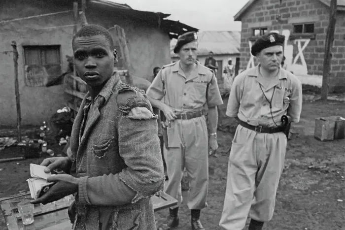 Framed Print : Mau Mau Uprising Questioning, 1956 Framed Print : Mau Mau Uprising Questioning, 1956