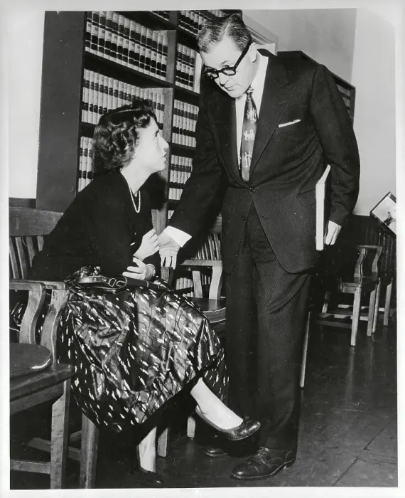 Framed Print : Maureen Connolly Brinker and Her Lawyer Melvin Belli Framed Print : Maureen Connolly Brinker and Her Lawyer Melvin Belli