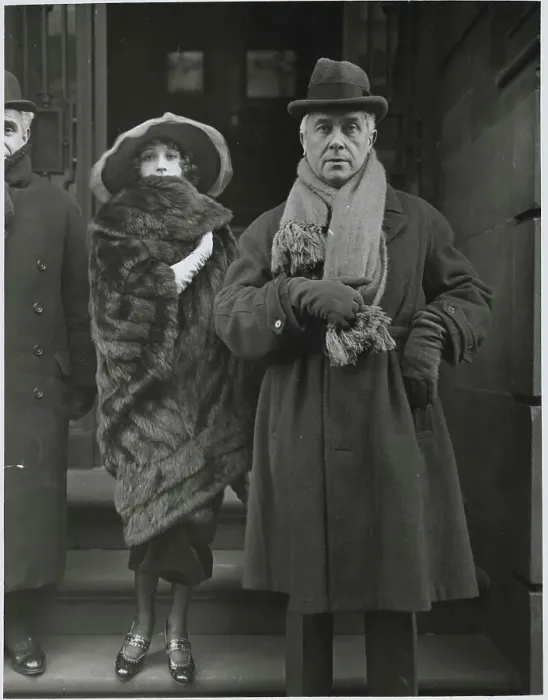 Framed Print : Maurice and Georgette Maeterlinch Pausing on Steps