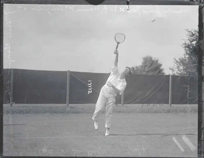 Framed Print : Maurice McLaughlin Playing Tennis Framed Print : Maurice McLaughlin Playing Tennis
