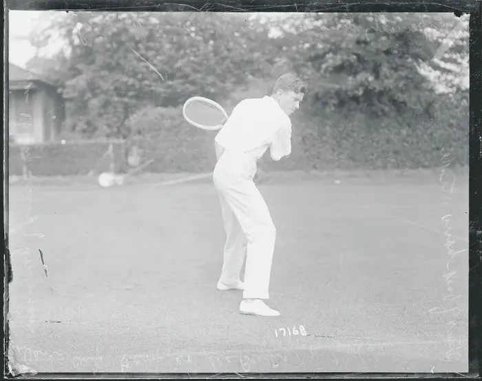 Framed Print : Maurice McLaughlin Playing Tennis Framed Print : Maurice McLaughlin Playing Tennis