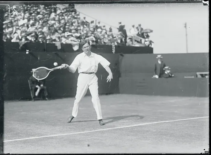 Framed Print : Maurice McLaughlin in Tennis Action Framed Print : Maurice McLaughlin in Tennis Action