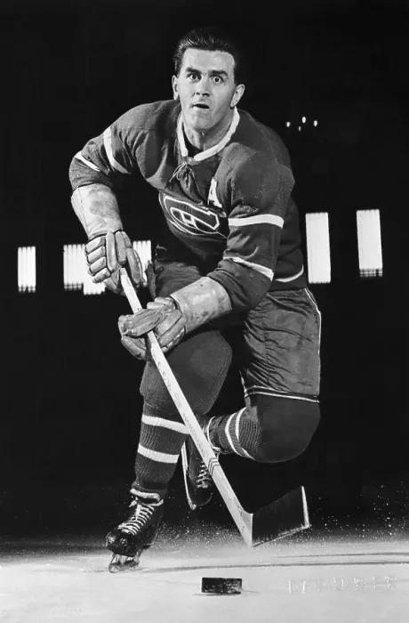 Framed Print : Maurice Richard with the Puck Framed Print : Maurice Richard with the Puck