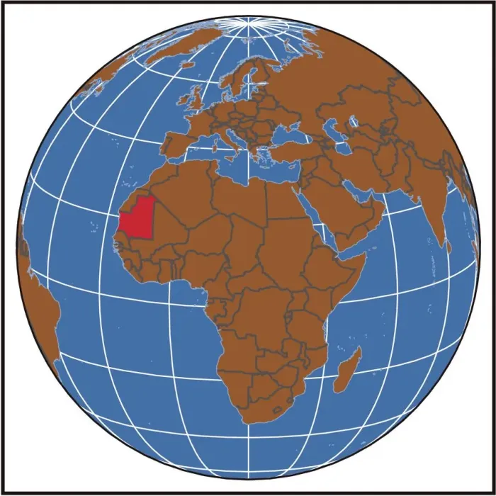 Framed Print : Mauritania locator map Framed Print : Mauritania locator map
