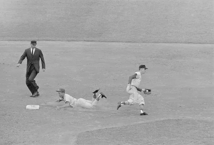 Framed Print : Maury Wills Sliding into Second Base Framed Print : Maury Wills Sliding into Second Base