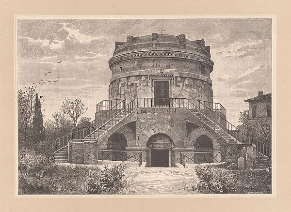 Mausoleum of Theoderic, built 520 AD, wood engraving, published 1891