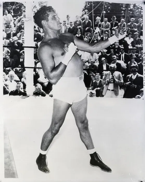 Framed Print : Max Baer in Antique Boxing Stance