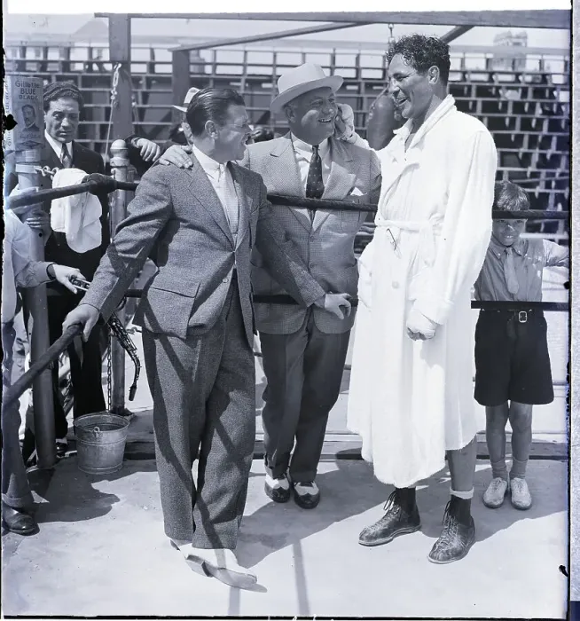 Framed Print : Max Baer Standing in Ring with Guests Framed Print : Max Baer Standing in Ring with Guests