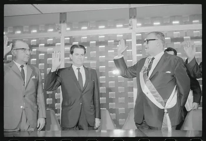 Framed Print : Max Delvalle Swearing in Members of Cabinet Framed Print : Max Delvalle Swearing in Members of Cabinet