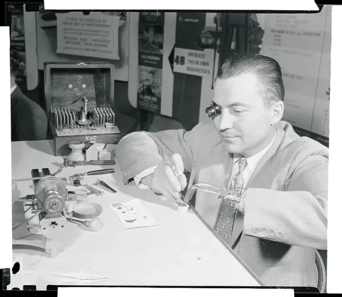 Framed Print : Max Dobis at His Desk Framed Print : Max Dobis at His Desk