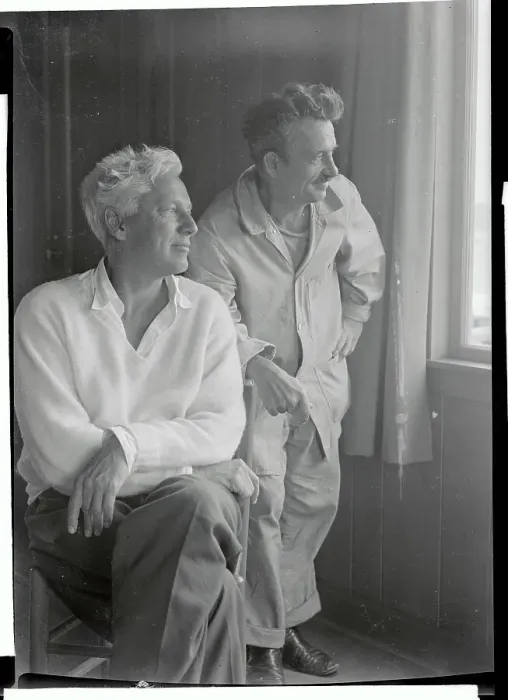Framed Print : Max Eastman and Thomas H. Benton Looking out of Window Framed Print : Max Eastman and Thomas H. Benton Looking out of Window
