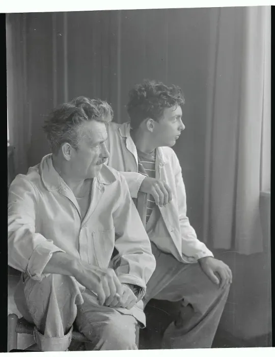 Framed Print : Max Eastman and Thomas H. Benton Looking out of Window Framed Print : Max Eastman and Thomas H. Benton Looking out of Window
