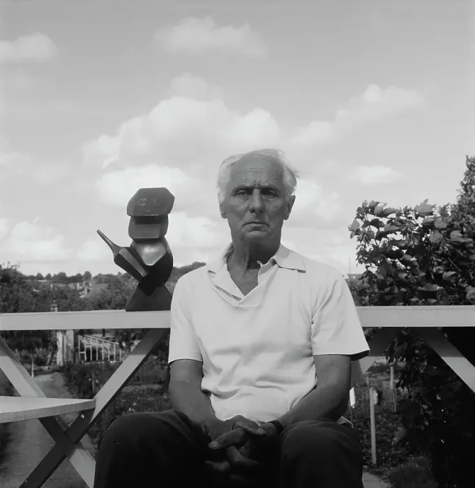 Framed Print : Max Ernst. German artist Max Ernst (1891 - 1976) in France, circa 1955